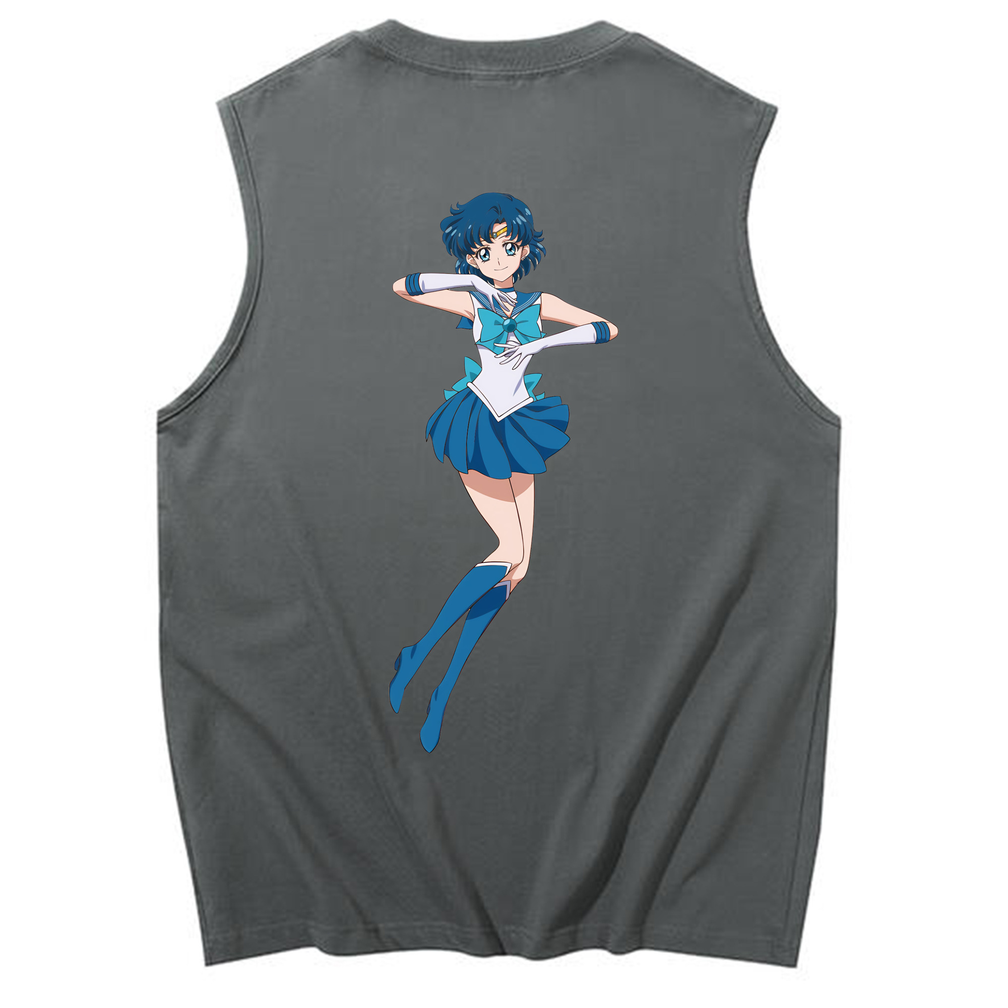 （画像用） 美少女戦士セーラームーン 水野 亜美 みずの あみ Sailor Moon Mizuno Ami コットン100％タンクトップ（背面プリント）
